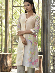 Transient Grey Vasansi Silk Printed Co Ord Set