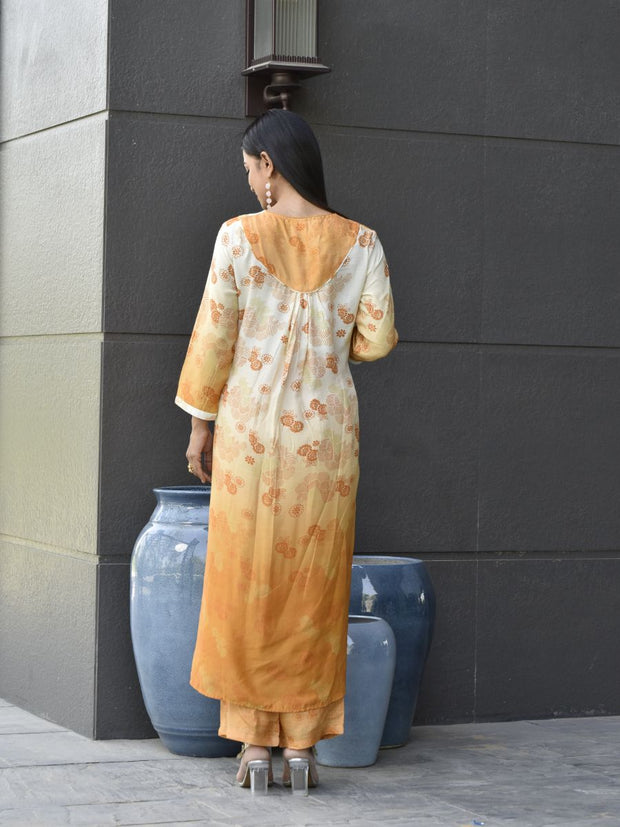 Yellow Vasansi Silk Printed Co Ord Set