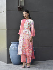 Pink Vasansi Silk Printed Co Ord Set