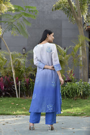 Azure Blue Vasansi Silk Printed Co Ord Set