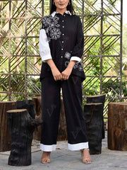 Black Cotton Co Ord Set
