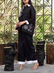 Black Cotton Co Ord Set