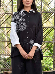Black Cotton Co Ord Set