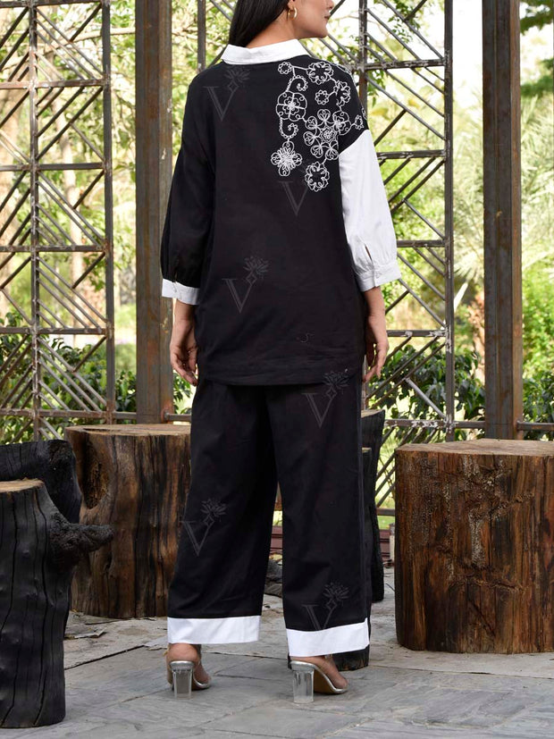 Black Cotton Co Ord Set