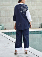 Blue Cotton Co Ord Set