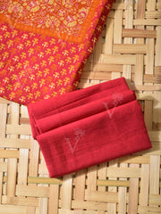 Red Cotton Dress Material