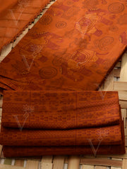 Orange Cotton Dress Material