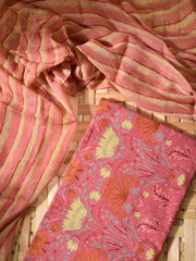 Pink Cotton Dress Material