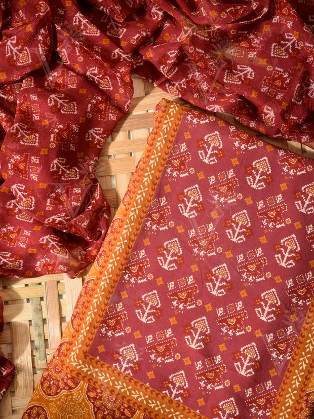 Brown  Vasansi Silk Dress Material