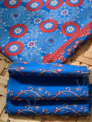 Blue Cotton Dress Material