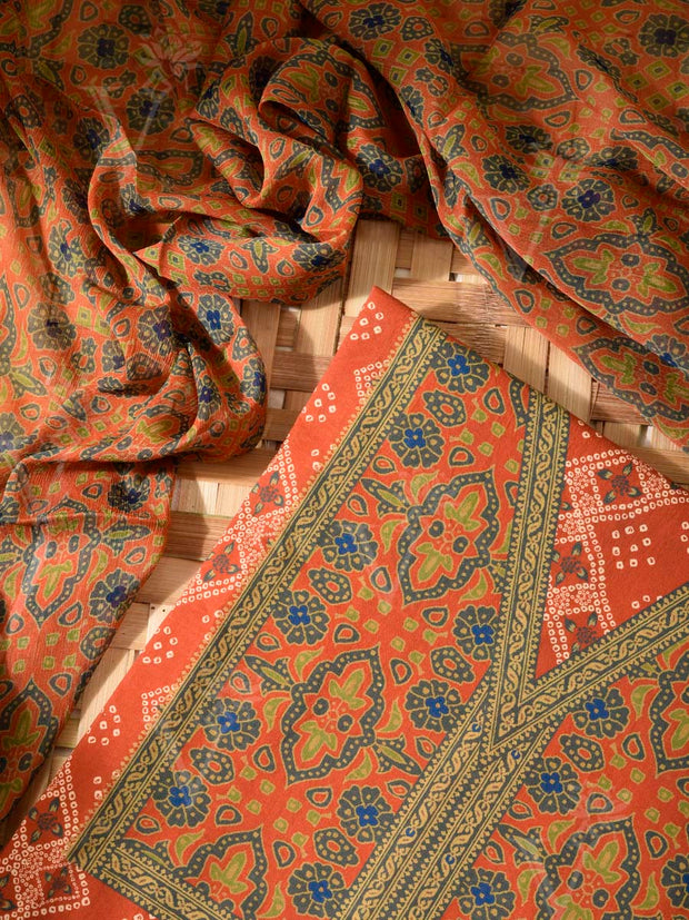 Brown  Cotton Dress Material