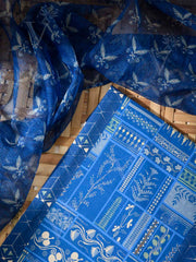 Blue Cotton Dress Material