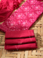 Pink Cotton Dress Material