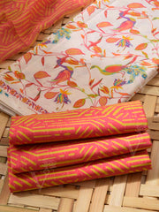 Peach Cotton Dress Material