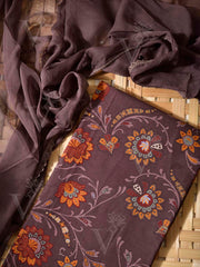 Brown  Cotton Dress Material