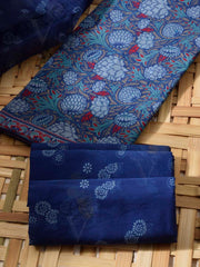 Blue Cotton Dress Material