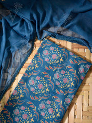 Blue Cotton Dress Material