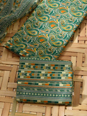 Green Cotton Dress Material