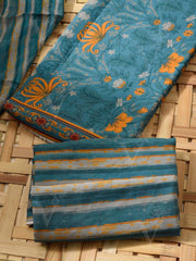 Blue Cotton Dress Material