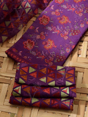 Violet Cotton Dress Material