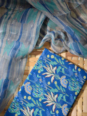 Blue Cotton Dress Material