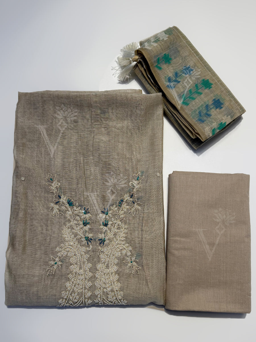 Buy Beige Linen Dress Material Online Vasansi Jaipur Buy Beige Linen Dress Material Online Vasansi Jaipur