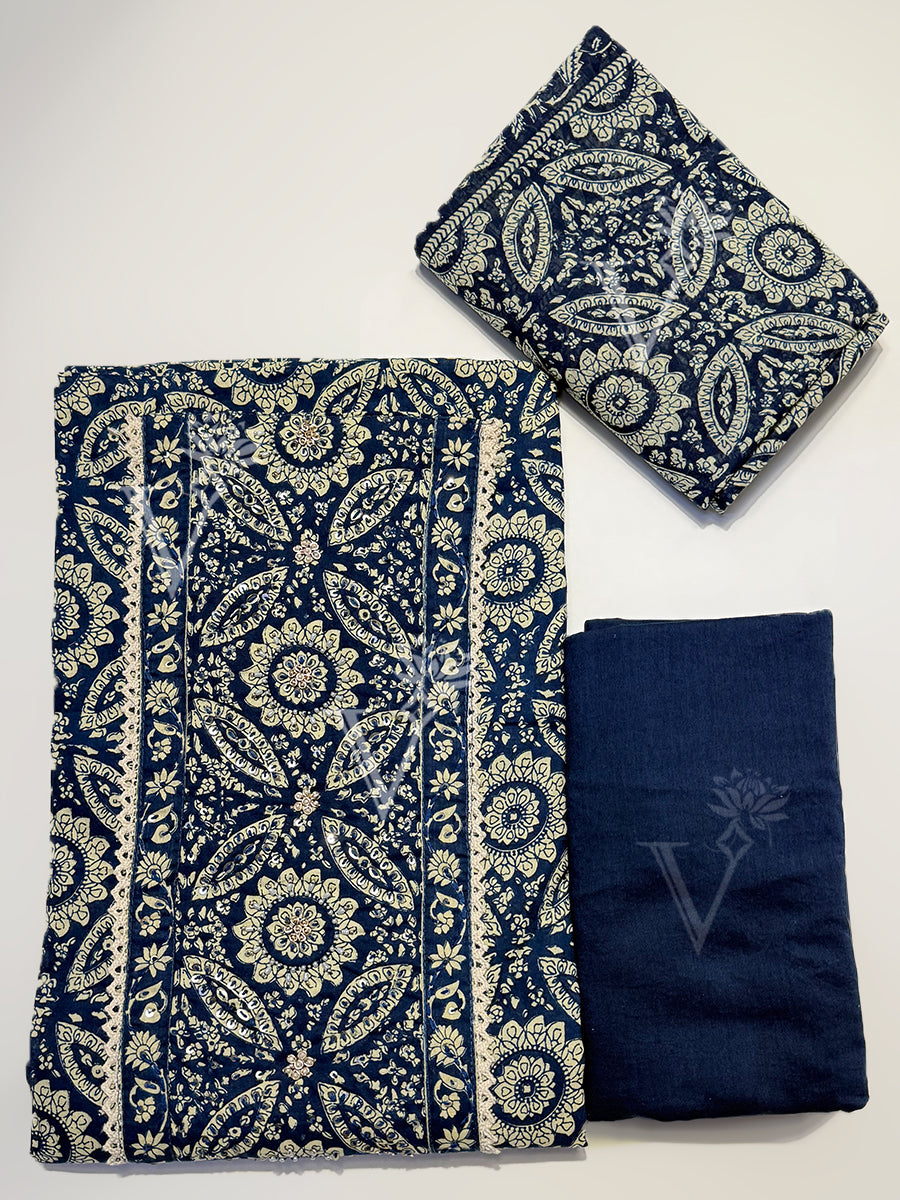 Buy Blue Cotton Dress Material Online Vasansi Jaipur Buy Blue Cotton Dress Material Online Vasansi Jaipur