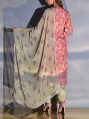 Light Sage Green Floral Printed Suit Set