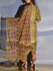 Green Vasansi Silk Printed Suit Set