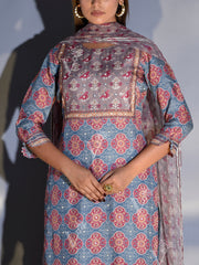 Purple Vasansi Silk Suit Set