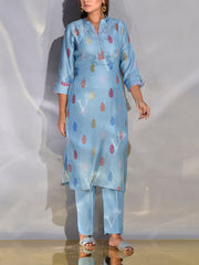 Baby Blue Vasansi Silk kurta