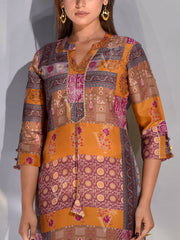 Multi Color Vasansi Silk Printed Kurta