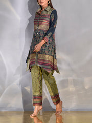 Blue Vasansi Silk Printed Co Ord Set