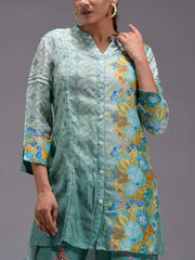 Green Vasansi Silk Co Ord Set