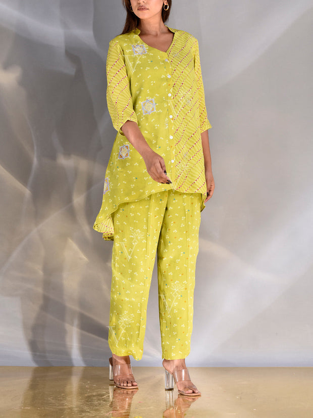 Light Green Vasansi Silk Co Ord Set