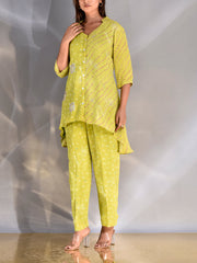 Light Green Vasansi Silk Co Ord Set