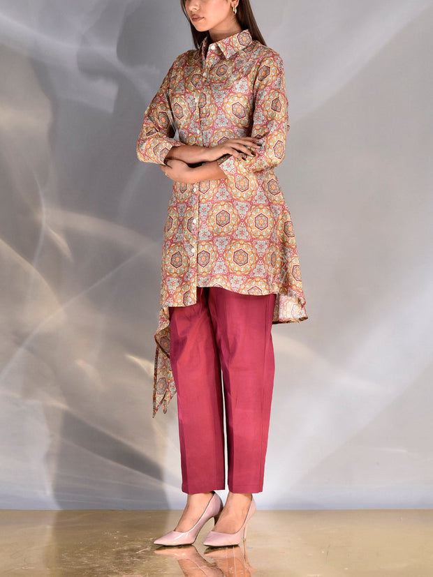Multi-Color Vasansi Silk Printed Kurti
