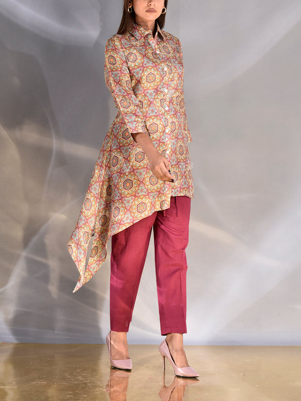 Multi-Color Vasansi Silk Printed Kurti