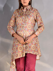 Multi-Color Vasansi Silk Printed Kurti