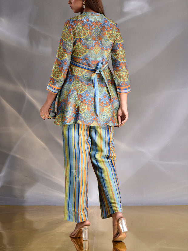 Multi-Color Vasansi Silk Co Ord Set