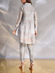 Grey Vasansi Silk Printed Co Ord Set