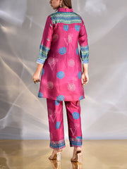Raspberry Pink Vasansi Silk Printed Co Ord Set