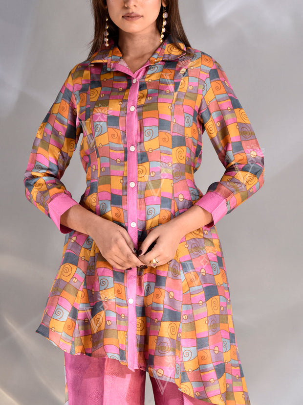 Multi Color Vasansi Silk Semi-Formal Set