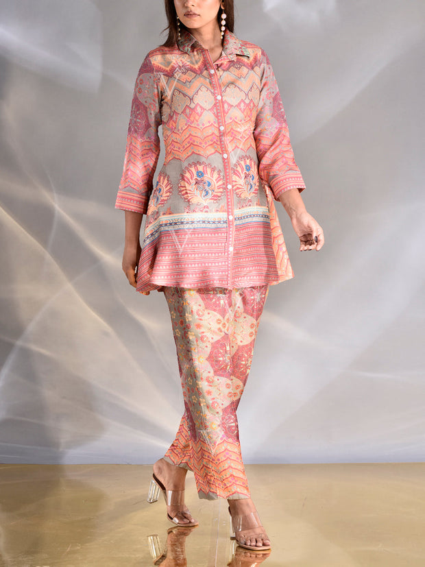 Sand Pink Vasansi Silk Semi-Formal Set