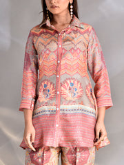 Sand Pink Vasansi Silk Semi-Formal Set