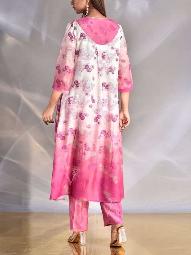 Pink Vasansi Silk Printed Co Ord Set