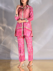 Pink Vasansi Silk Printed Co Ord Set