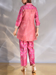 Pink Vasansi Silk Printed Co Ord Set