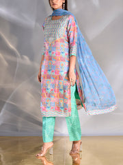 Multi Color Vasansi Silk Suit Set