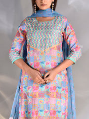 Multi Color Vasansi Silk Suit Set